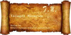 Telegdi Minerva névjegykártya